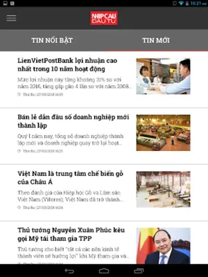 Nhip Cau Dau Tu android App screenshot 1